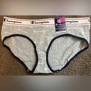 Champion Gray Briefs with Navy Trim NWT